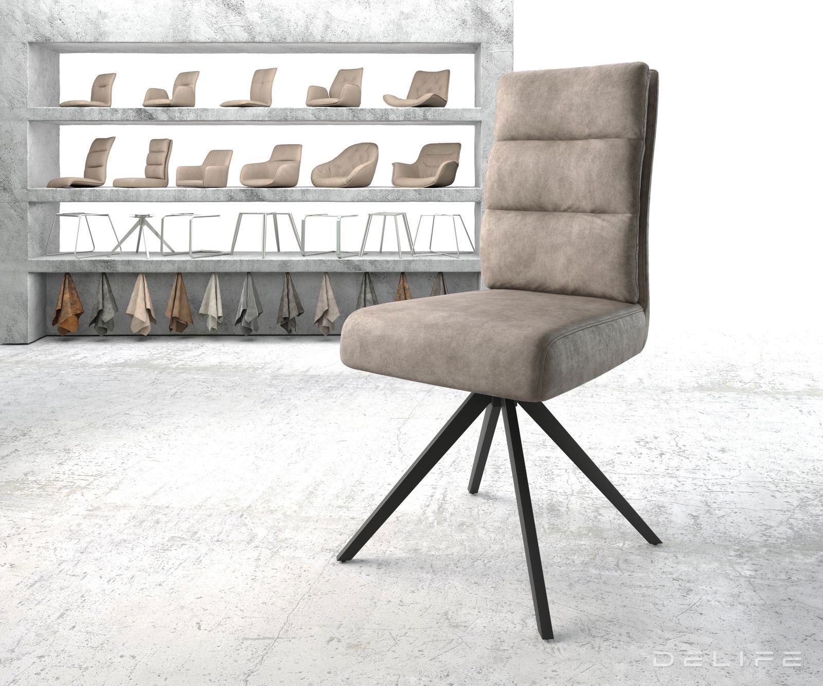 Jedilni stol Pela, Material: Mikrofibra