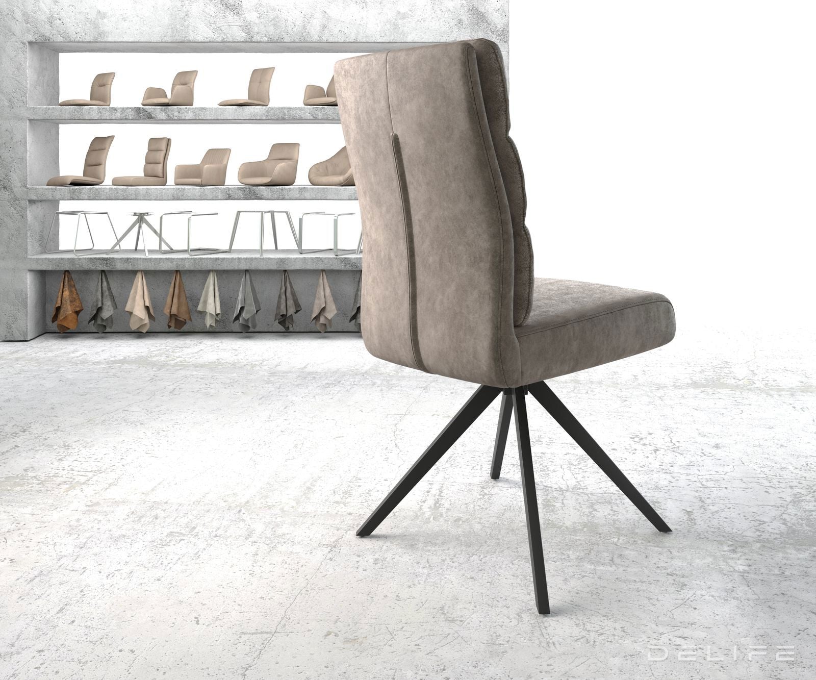 Jedilni stol Pela, Material: Mikrofibra