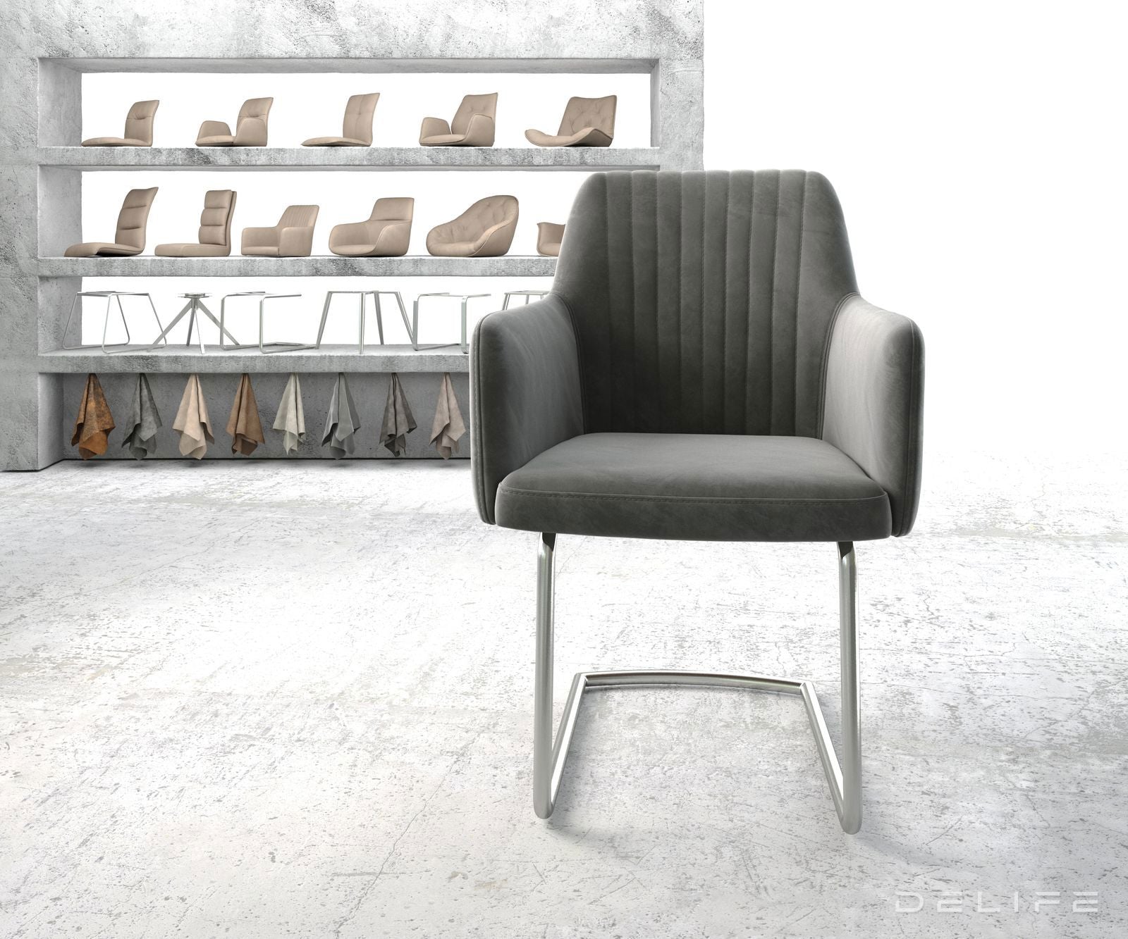 Jedilni stol Greg, Material: Žamet