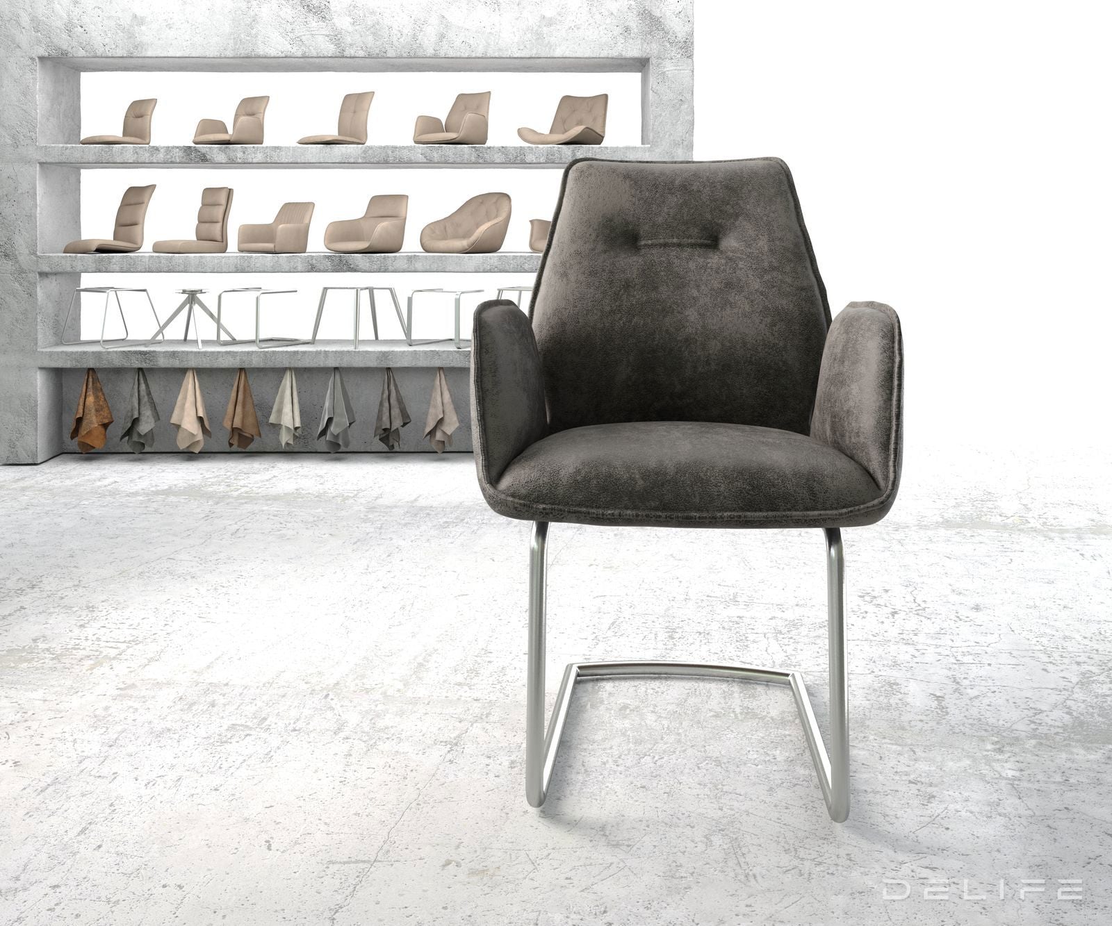 Jedilni stol Zoa, Material: Mikrofibra