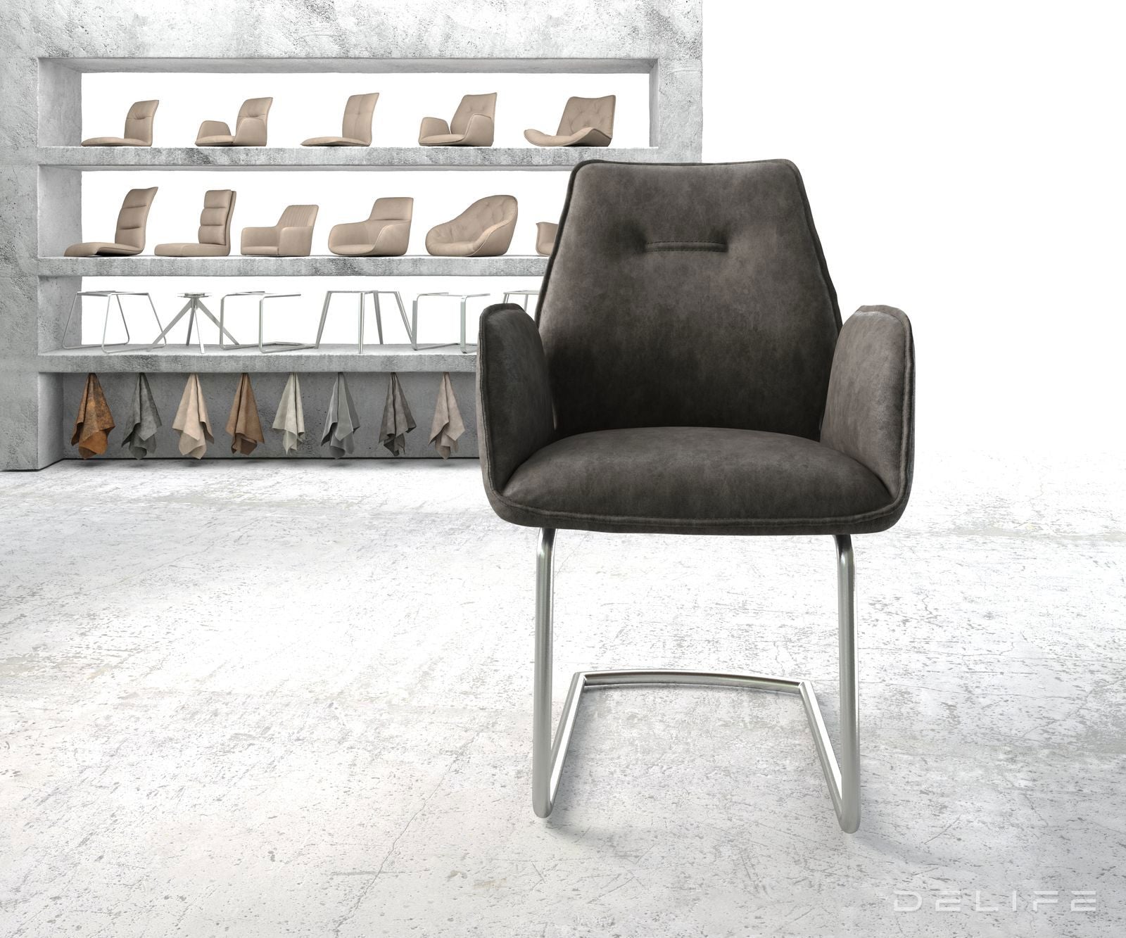 Jedilni stol Zoa, Material: Mikrofibra