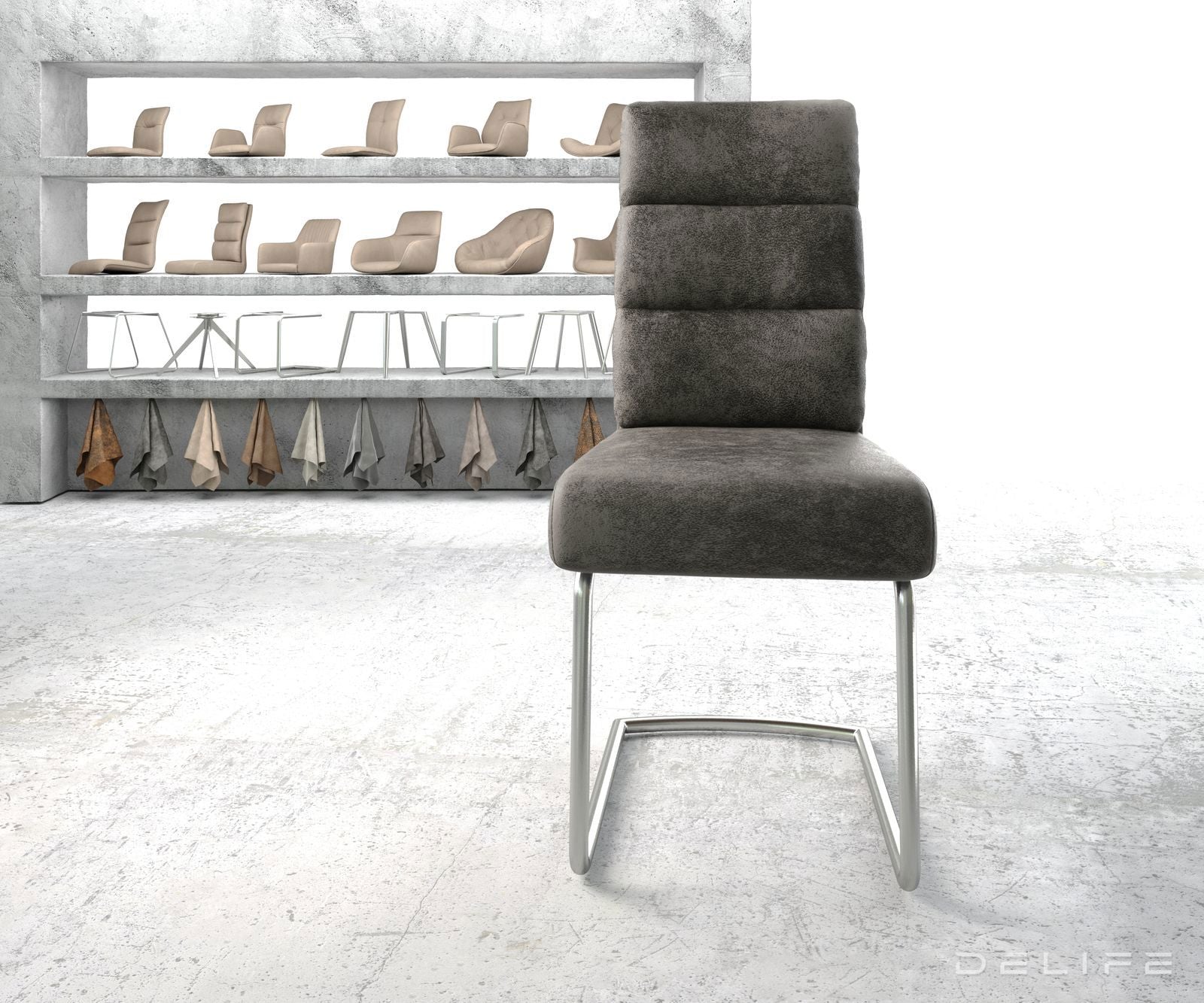 Jedilni stol Pela, Material: Mikrofibra