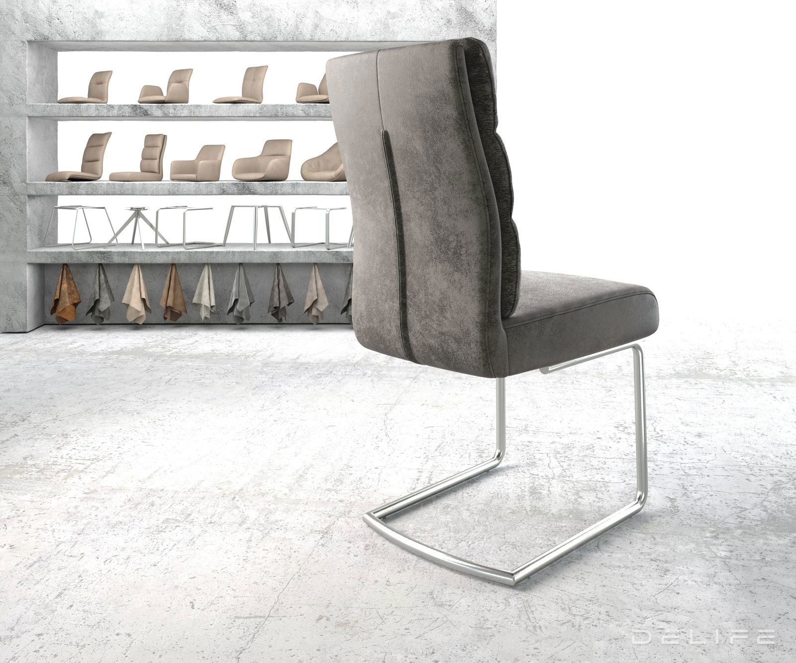 Jedilni stol Pela, Material: Mikrofibra