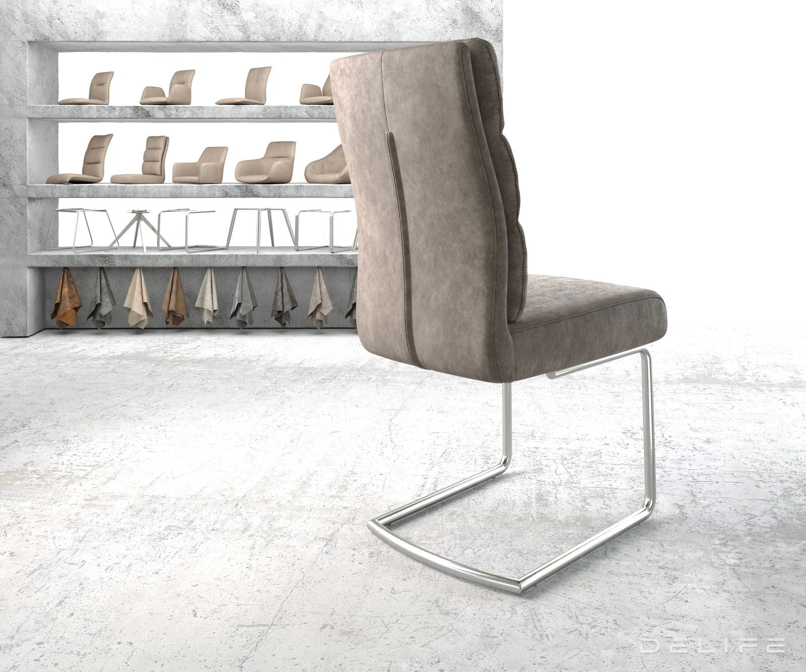 Jedilni stol Pela, Material: Mikrofibra