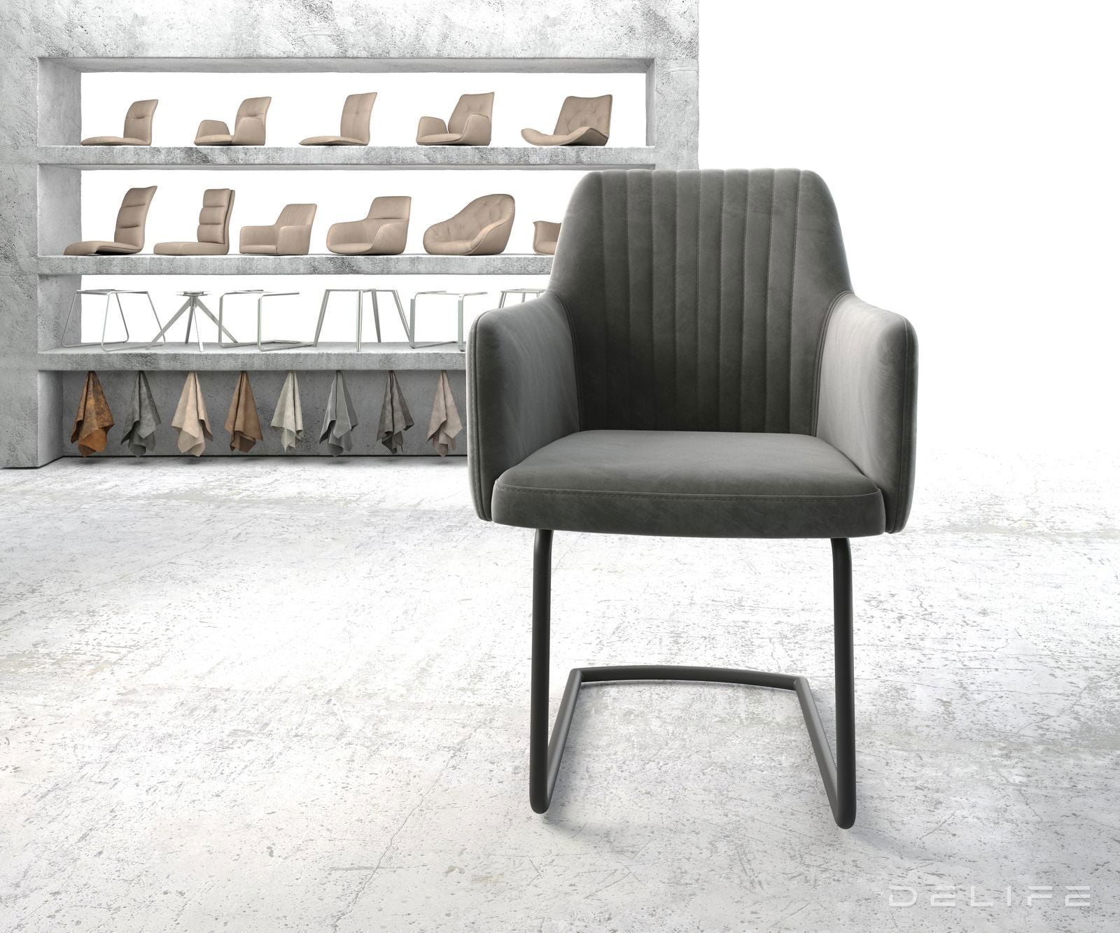 Jedilni stol Greg, Material: Žamet