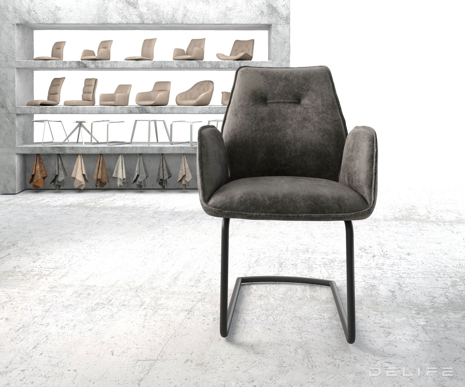 Jedilni stol Zoa, Material: Mikrofibra