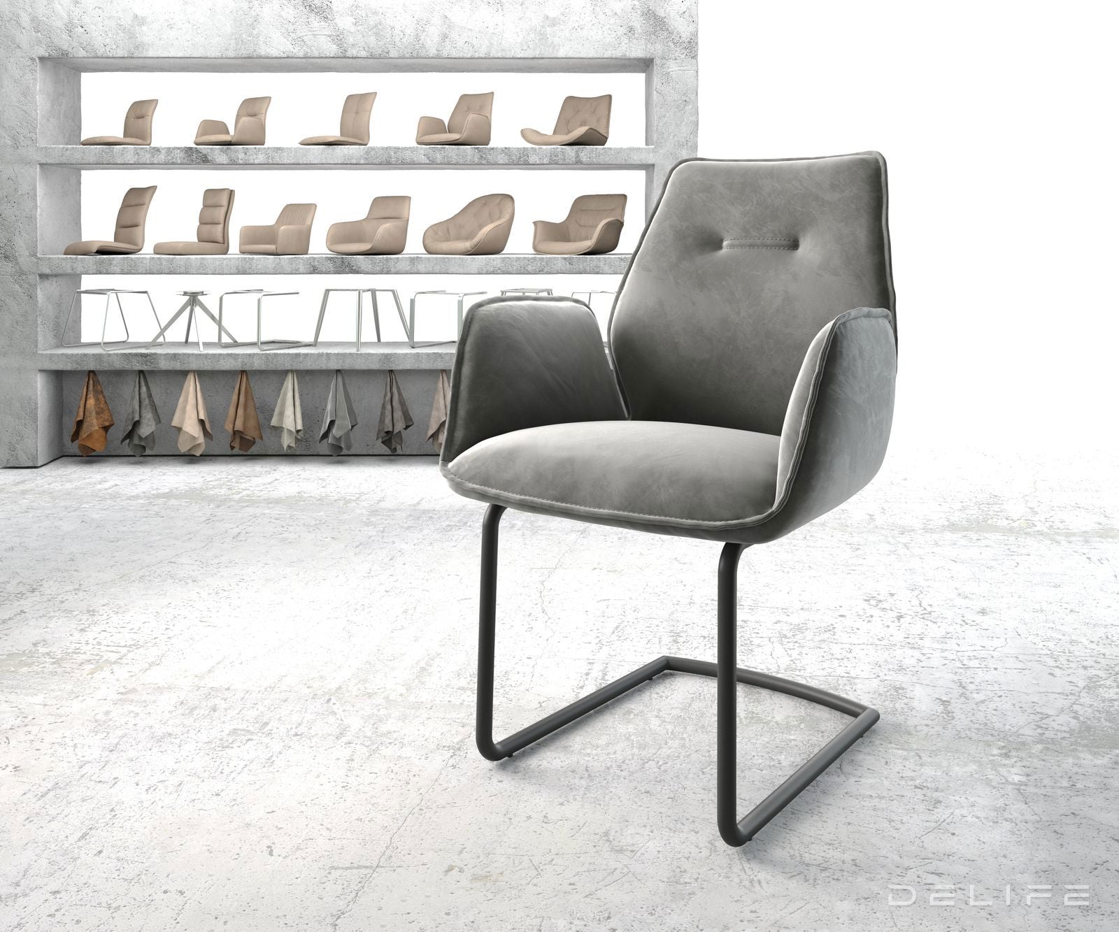 Jedilni stol Zoa, Material: Žamet