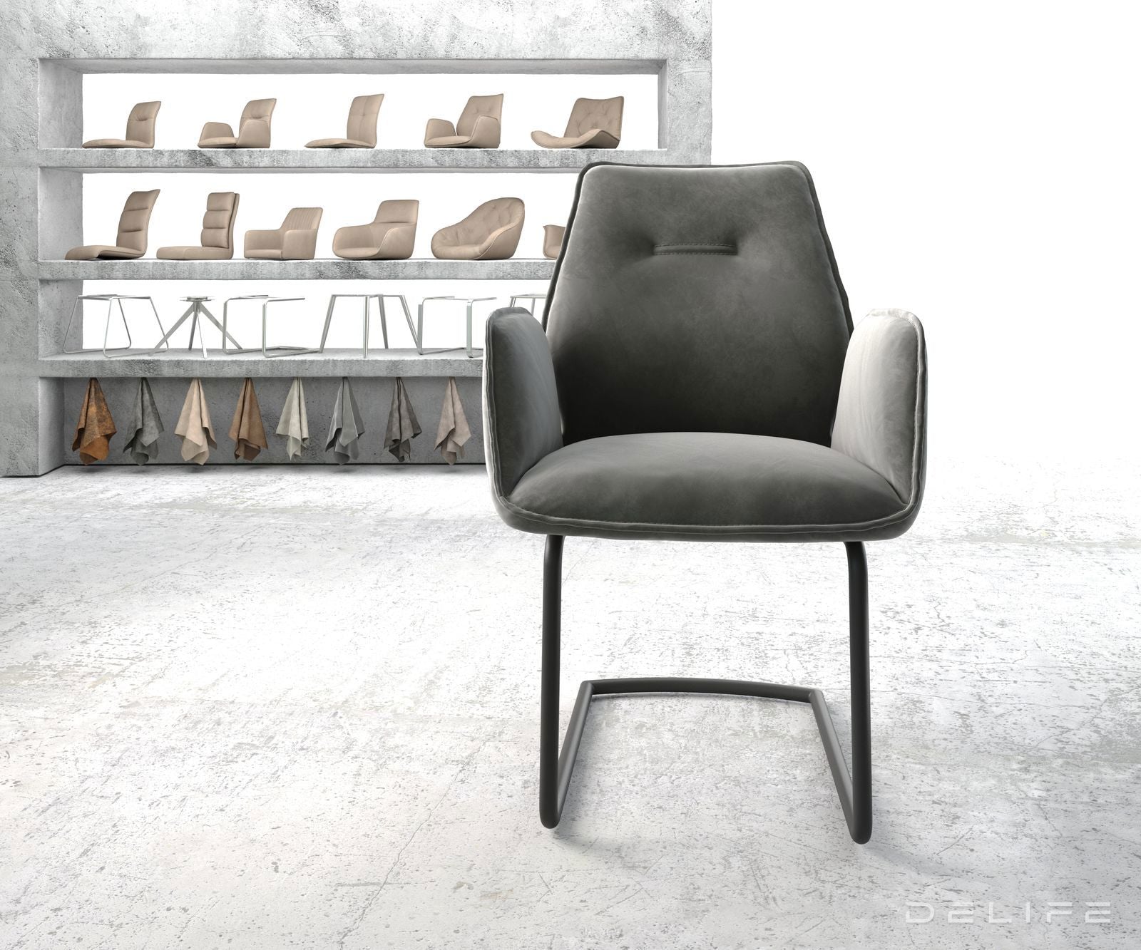 Jedilni stol Zoa, Material: Žamet