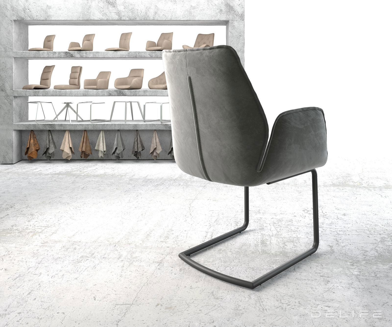 Jedilni stol Zoa, Material: Žamet