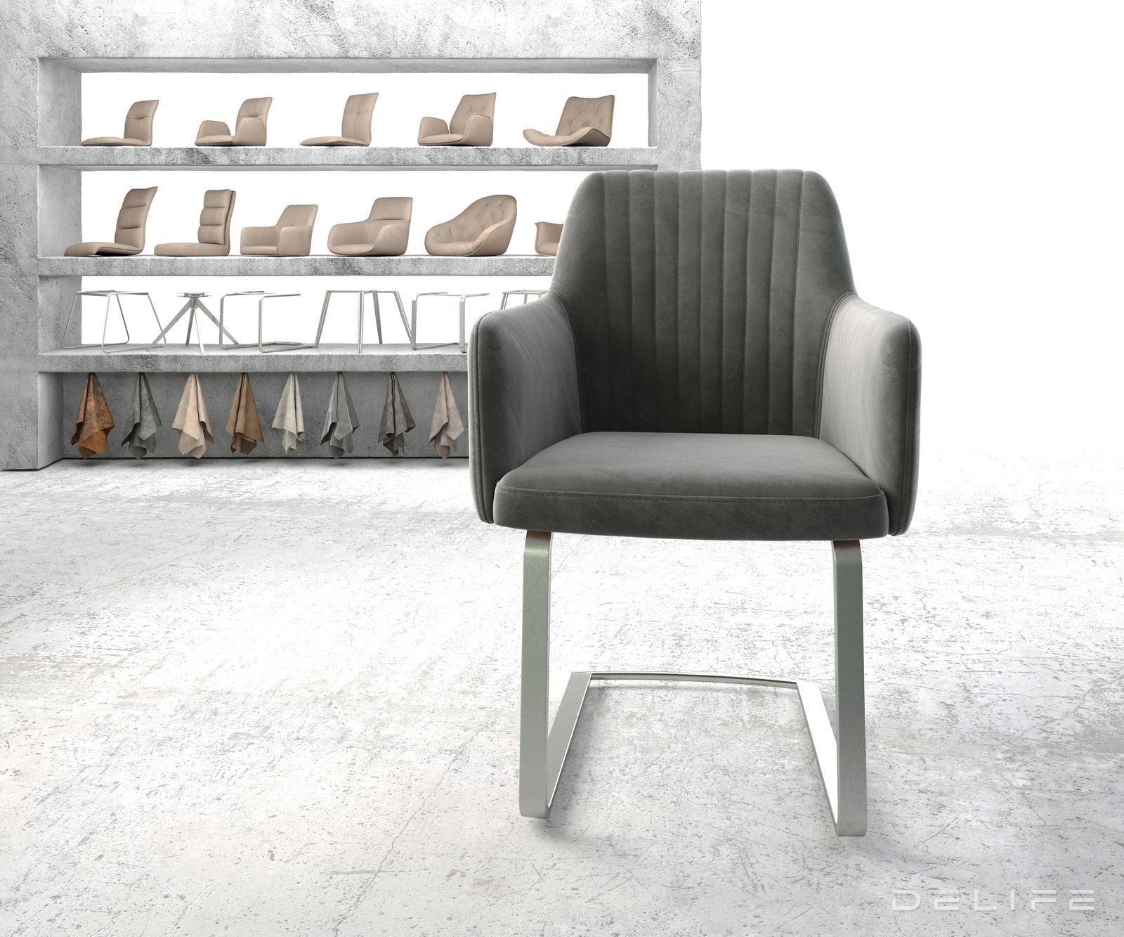 Jedilni stol Greg, Material: Žamet