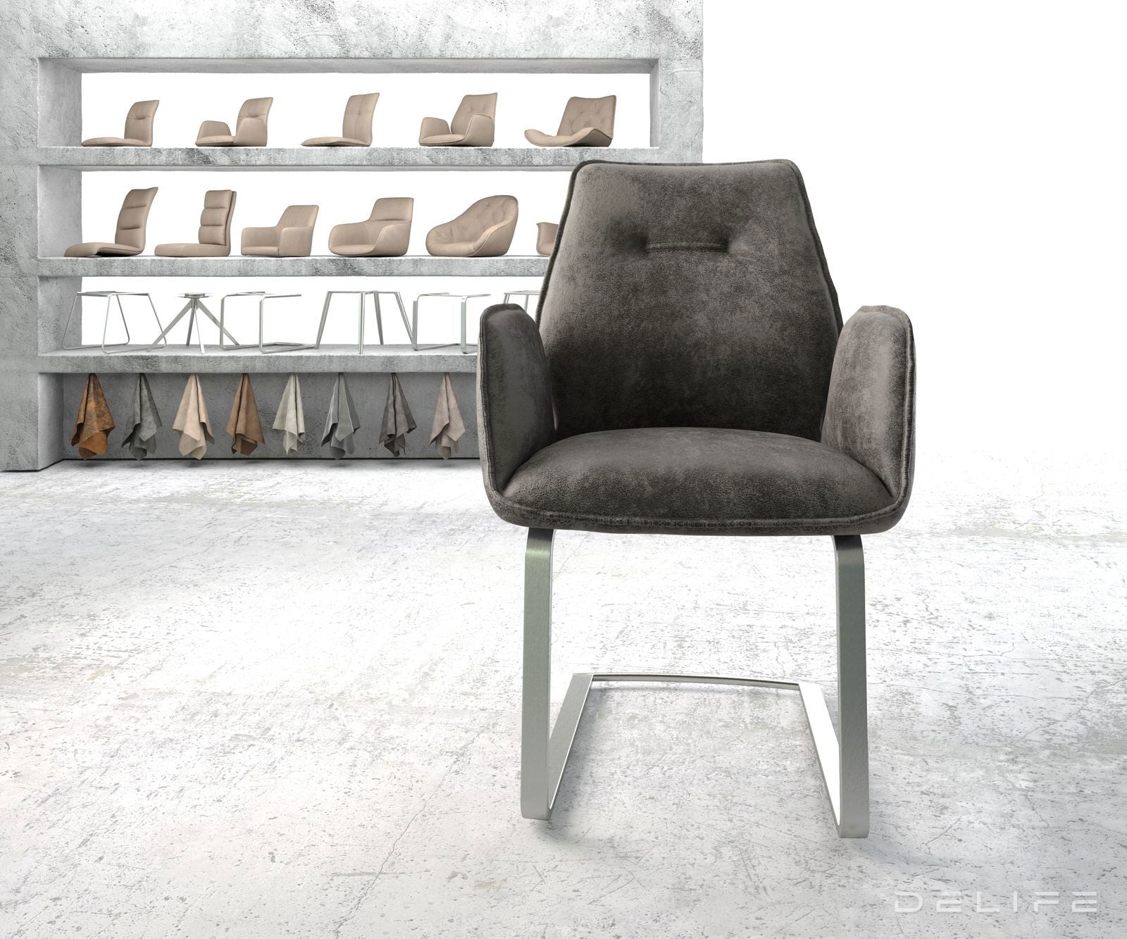 Jedilni stol Zoa, Material: Mikrofibra