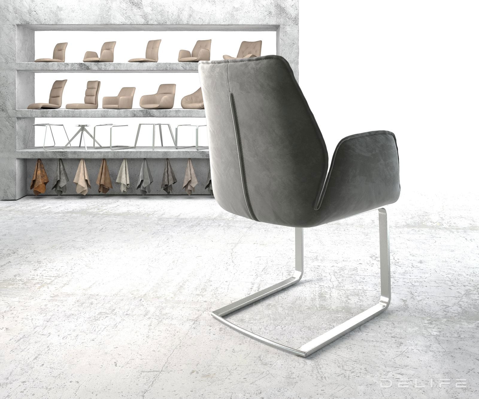 Jedilni stol Zoa, Material: Žamet