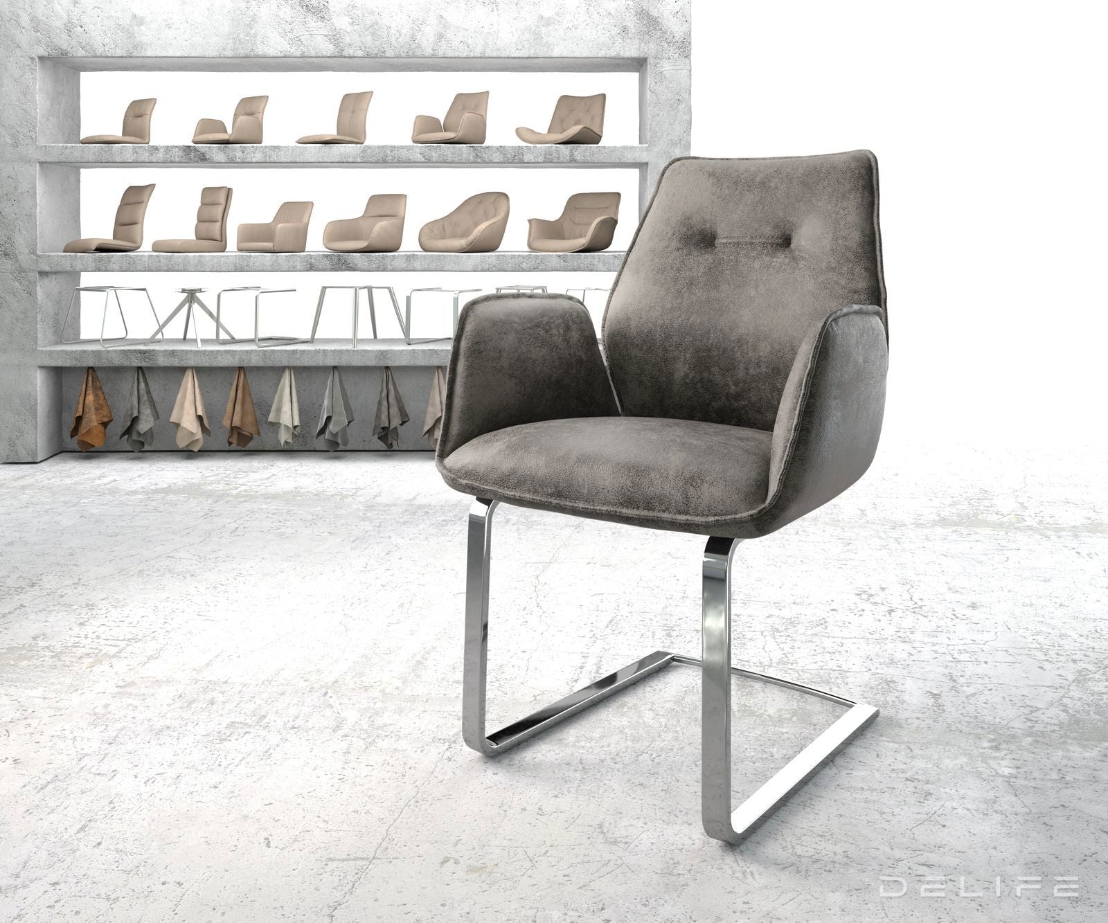 Jedilni stol Zoa, Material: Mikrofibra