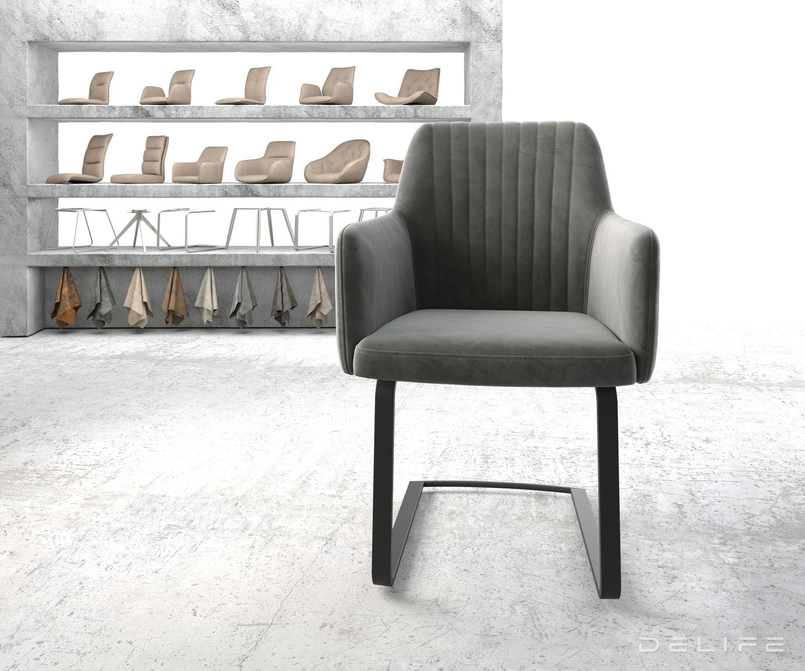 Jedilni stol Greg, Material: Žamet