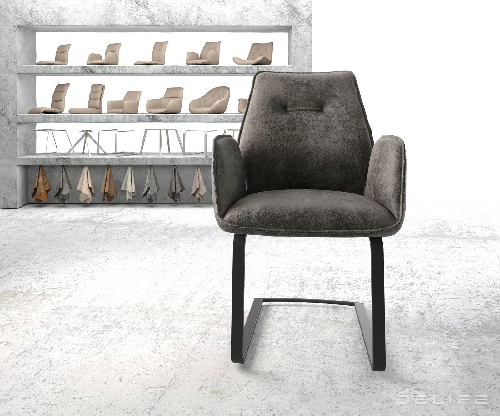 Jedilni stol Zoa, Material: Mikrofibra