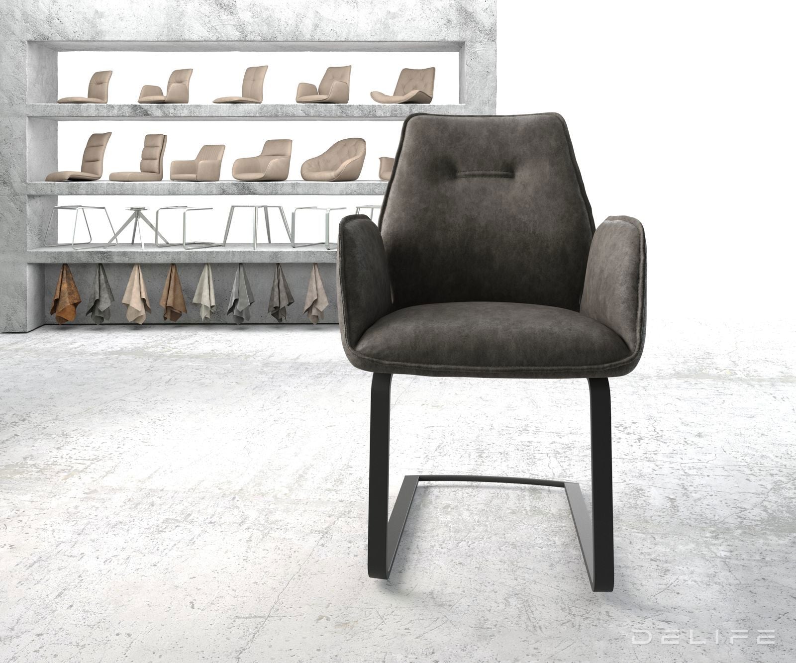 Jedilni stol Zoa, Material: Mikrofibra