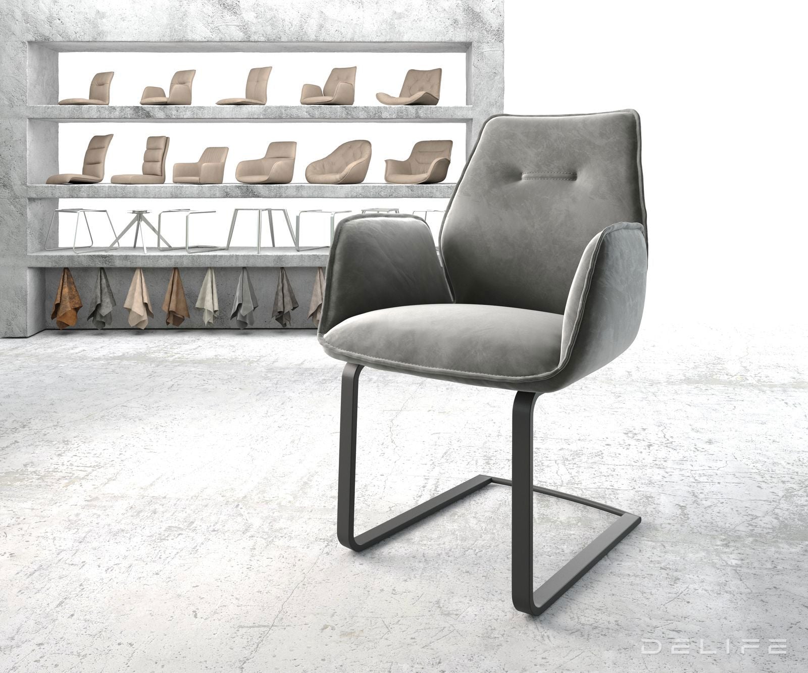 Jedilni stol Zoa, Material: Žamet