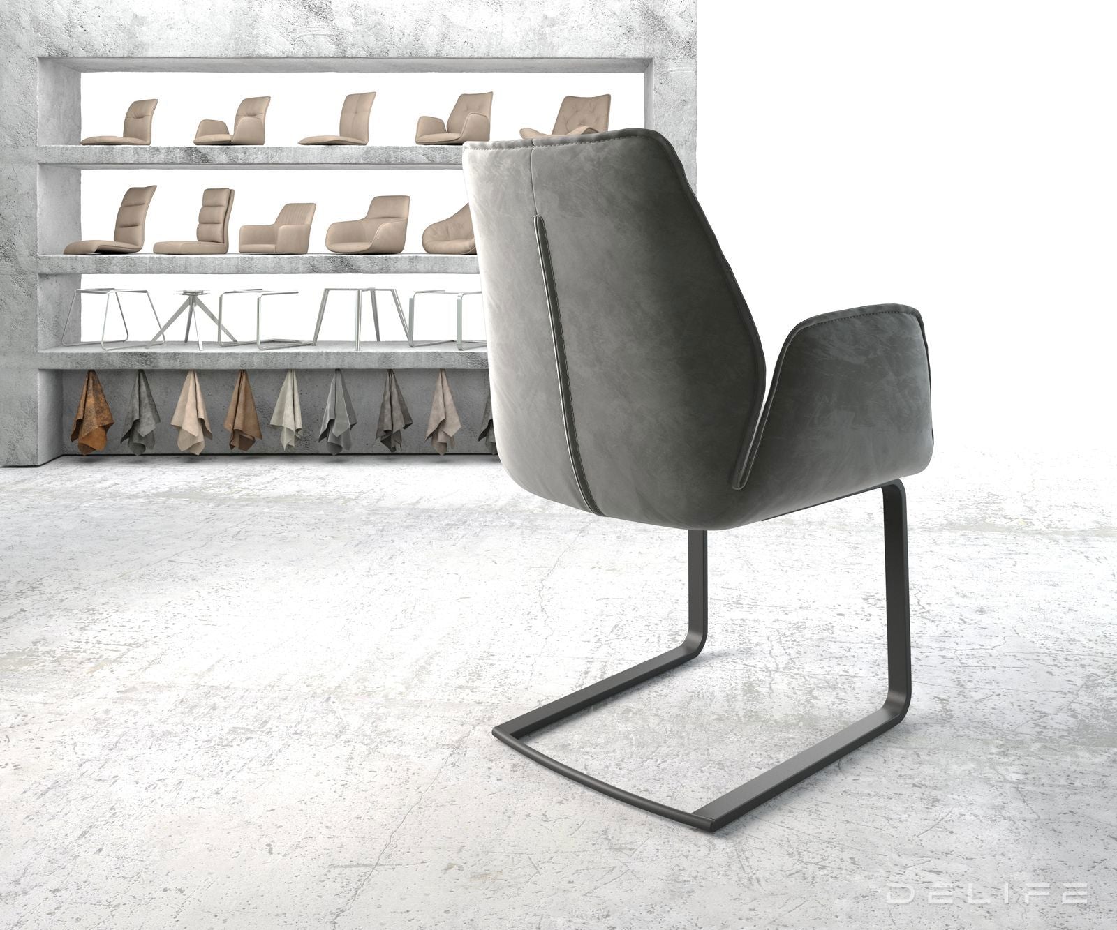 Jedilni stol Zoa, Material: Žamet