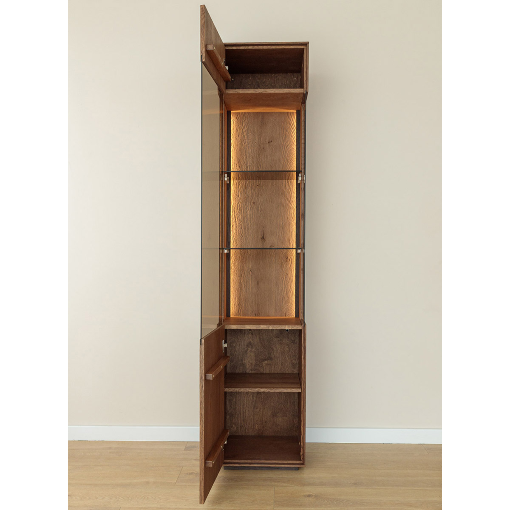 Vitrina Collodi 43x205 cm, Material: Masivno hrastovo les