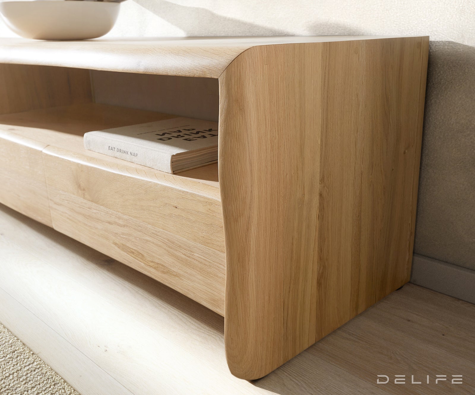 Predalnik Live Edge, Material: Hrast