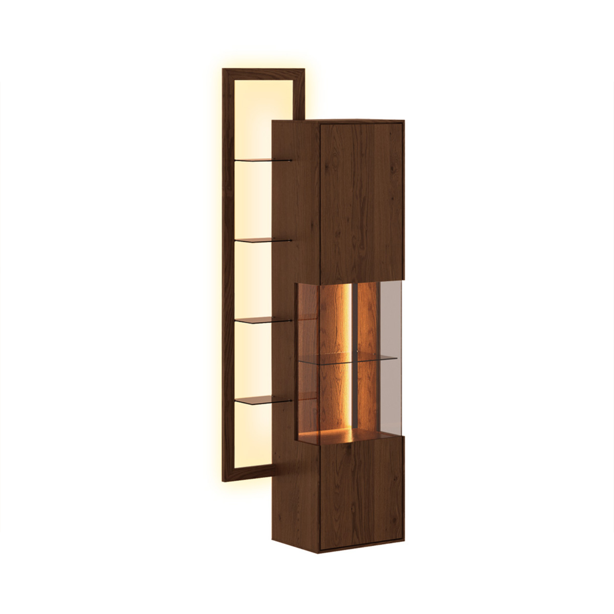 Vitrina Collodi 73x195 cm, Material: Masivno hrastovo les