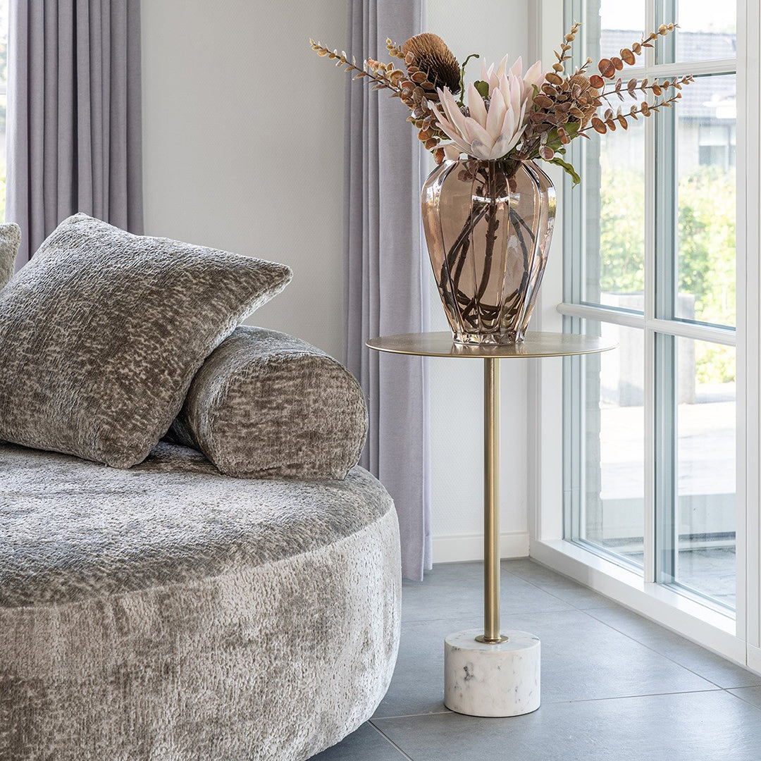 Stranska mizica Lecco, Material: Marmor/Jeklo