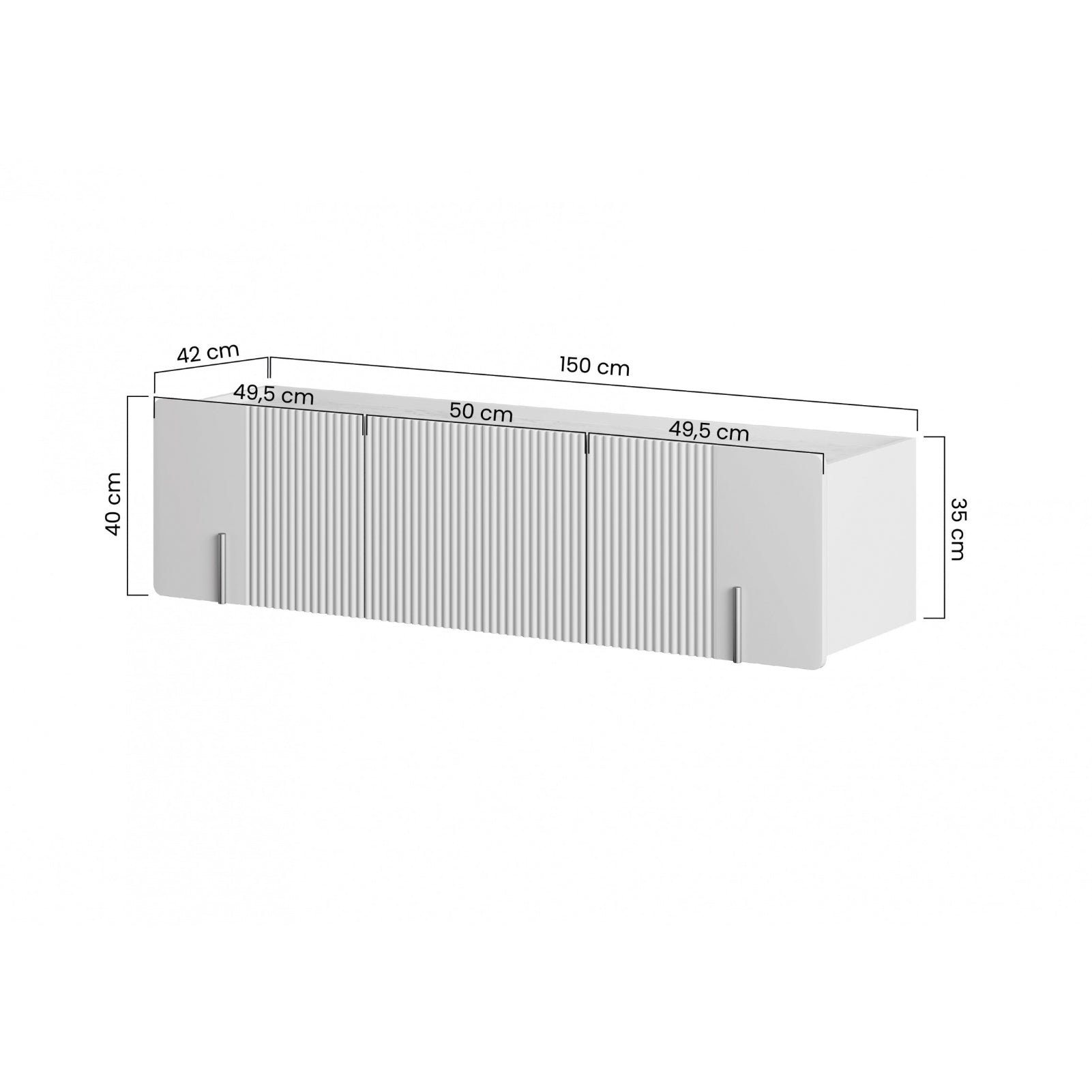 TV komoda Malmi 150cm, 2 vrata in 1 predal, material: MDF