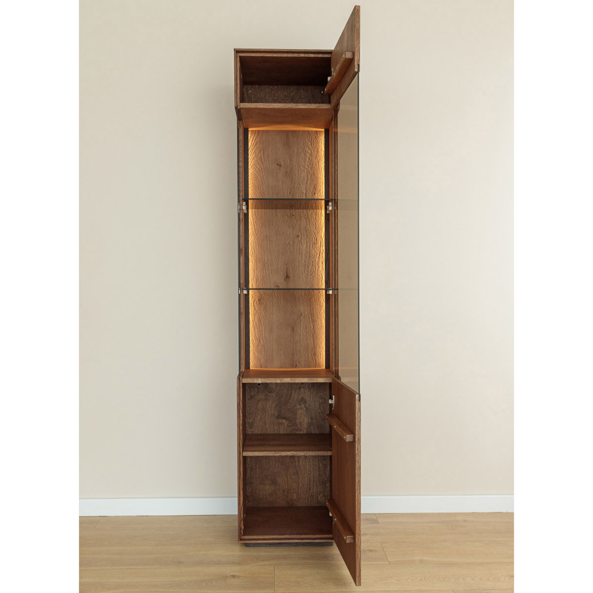 Vitrina Collodi 43x205 cm, Material: Masivno hrastovo les