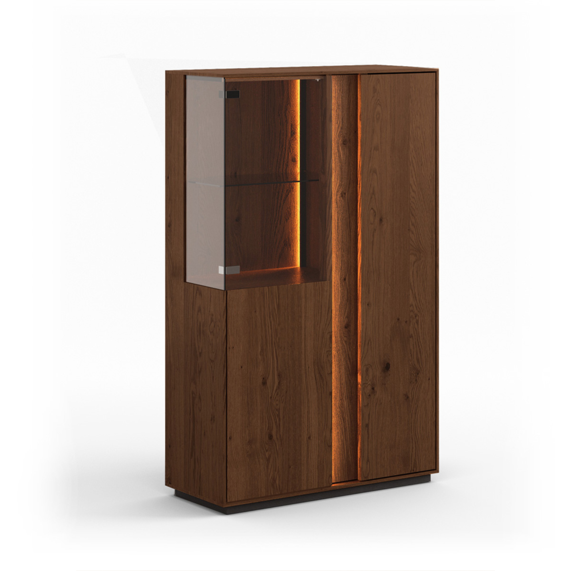 Vitrina Collodi 85x140 cm, Material: Masivno hrastovo les