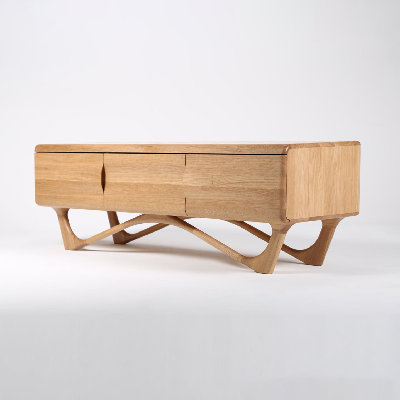 TV komoda Antoni 160x45 cm, material: masiven hrast