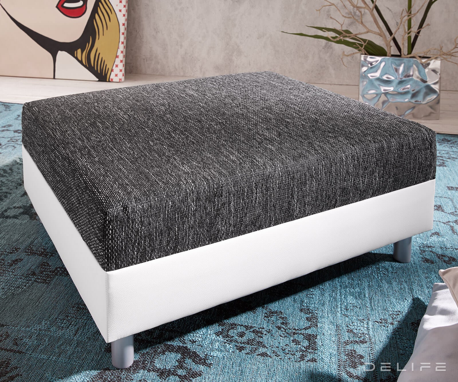 Stolčki Clovis 98x83x40cm, Material: Strukturirano blago/umetno usnje