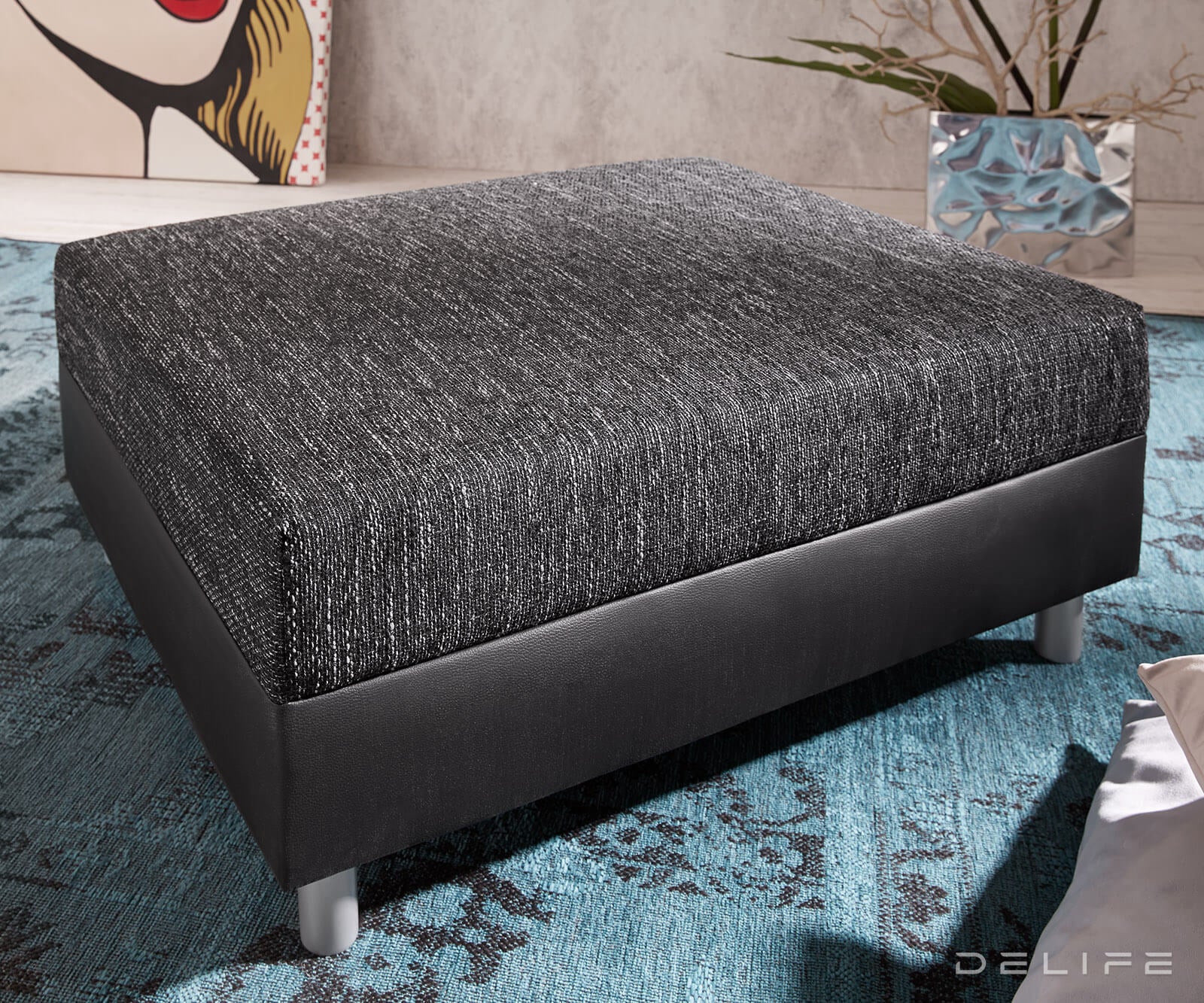 Stolčki Clovis 98x83x40cm, Material: Strukturirano blago/umetno usnje