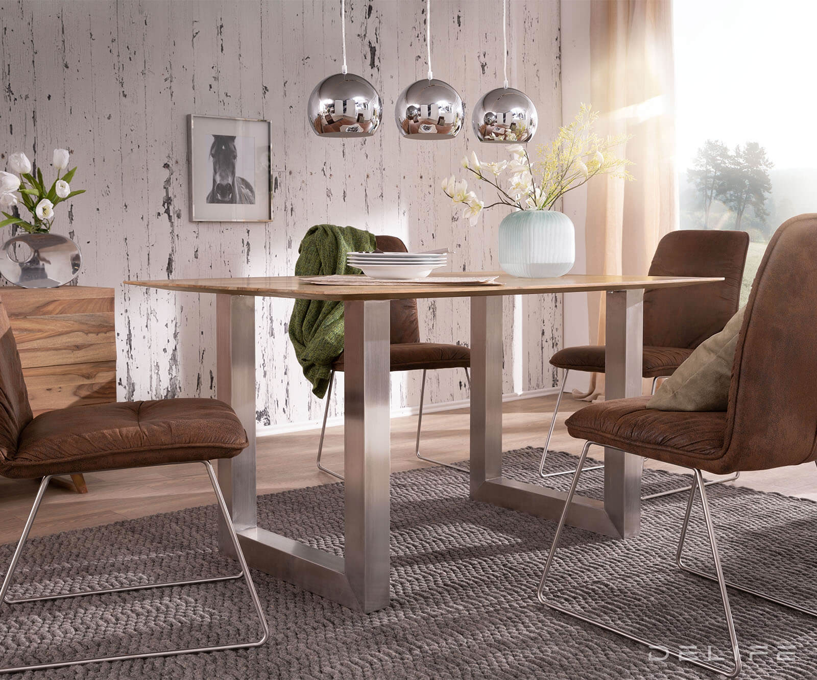 Jedilna miza Edge 2, Material: Akacija