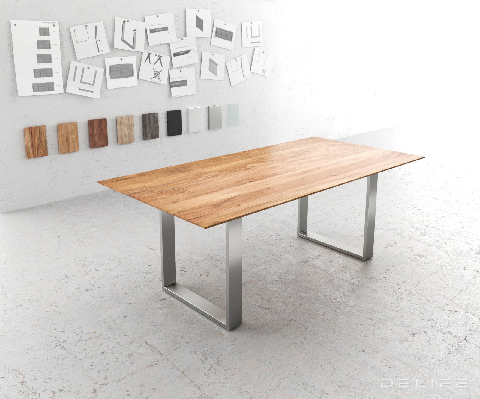 Jedilna miza Edge 2, Material: Akacija