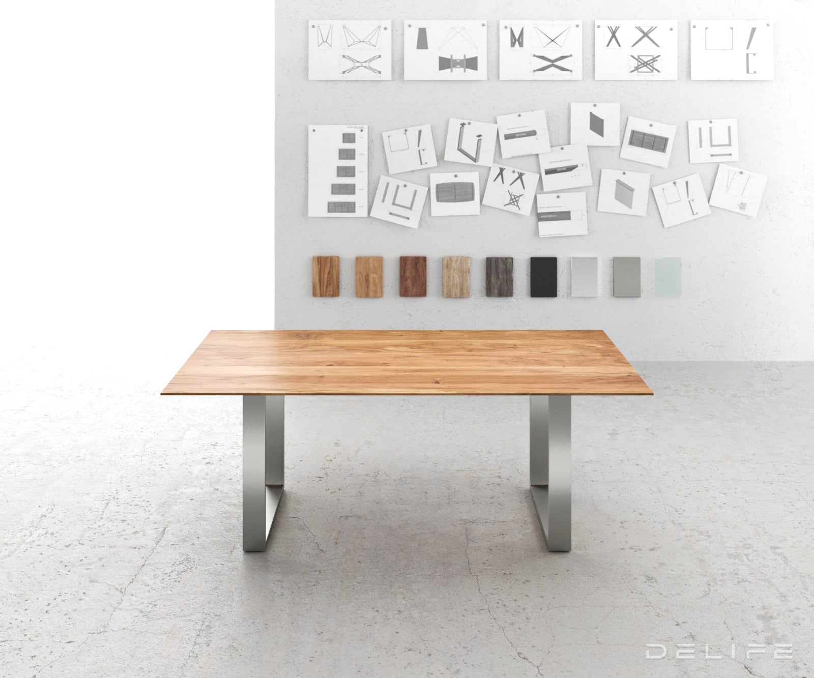 Jedilna miza Edge 2, Material: Akacija