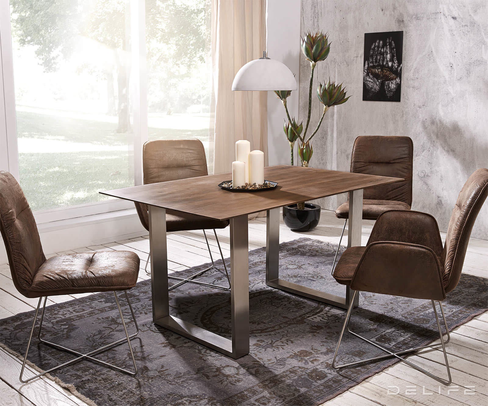 Jedilna miza Edge 2, Material: Akacija