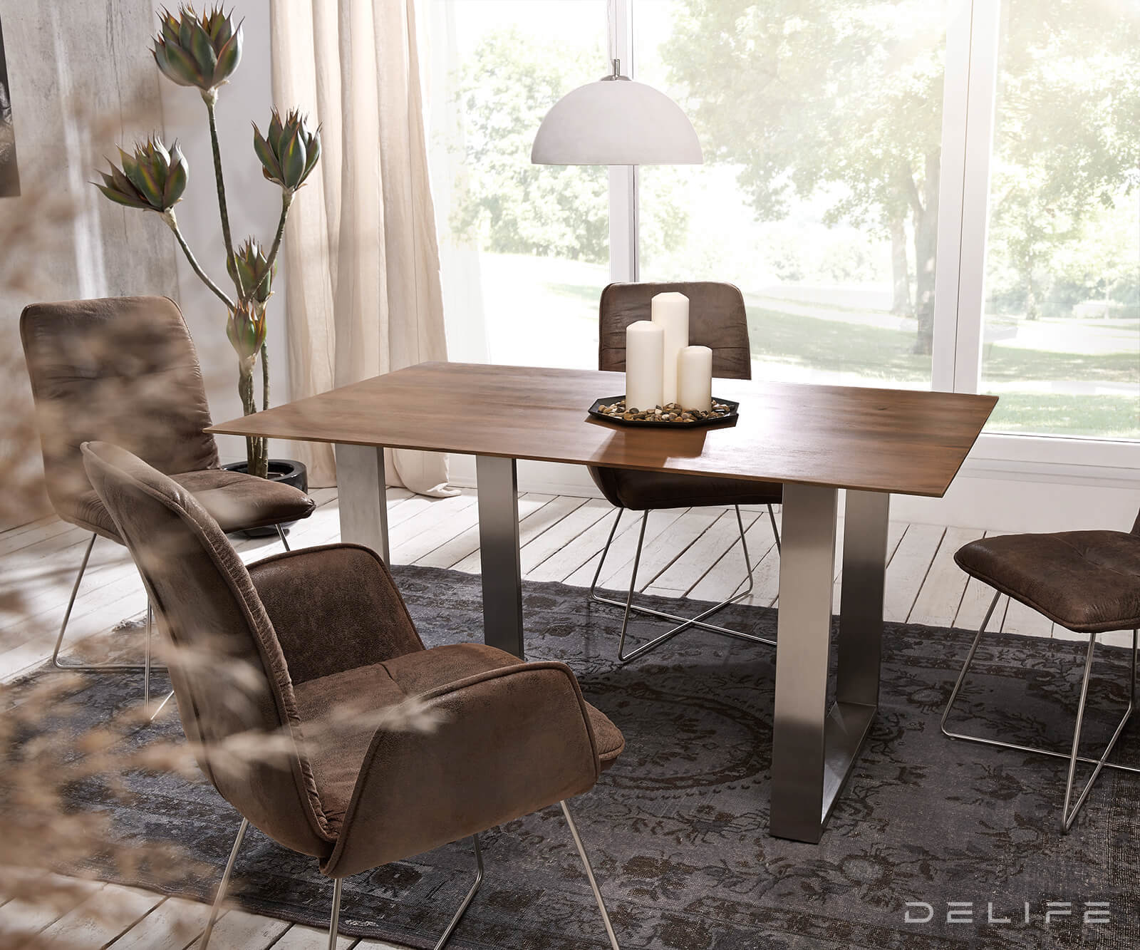 Jedilna miza Edge 2, Material: Akacija