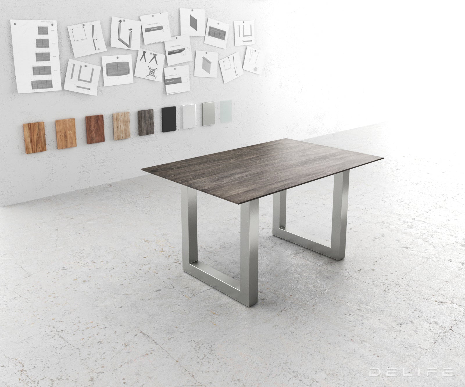 Jedilna miza Edge 2, Material: Akacija