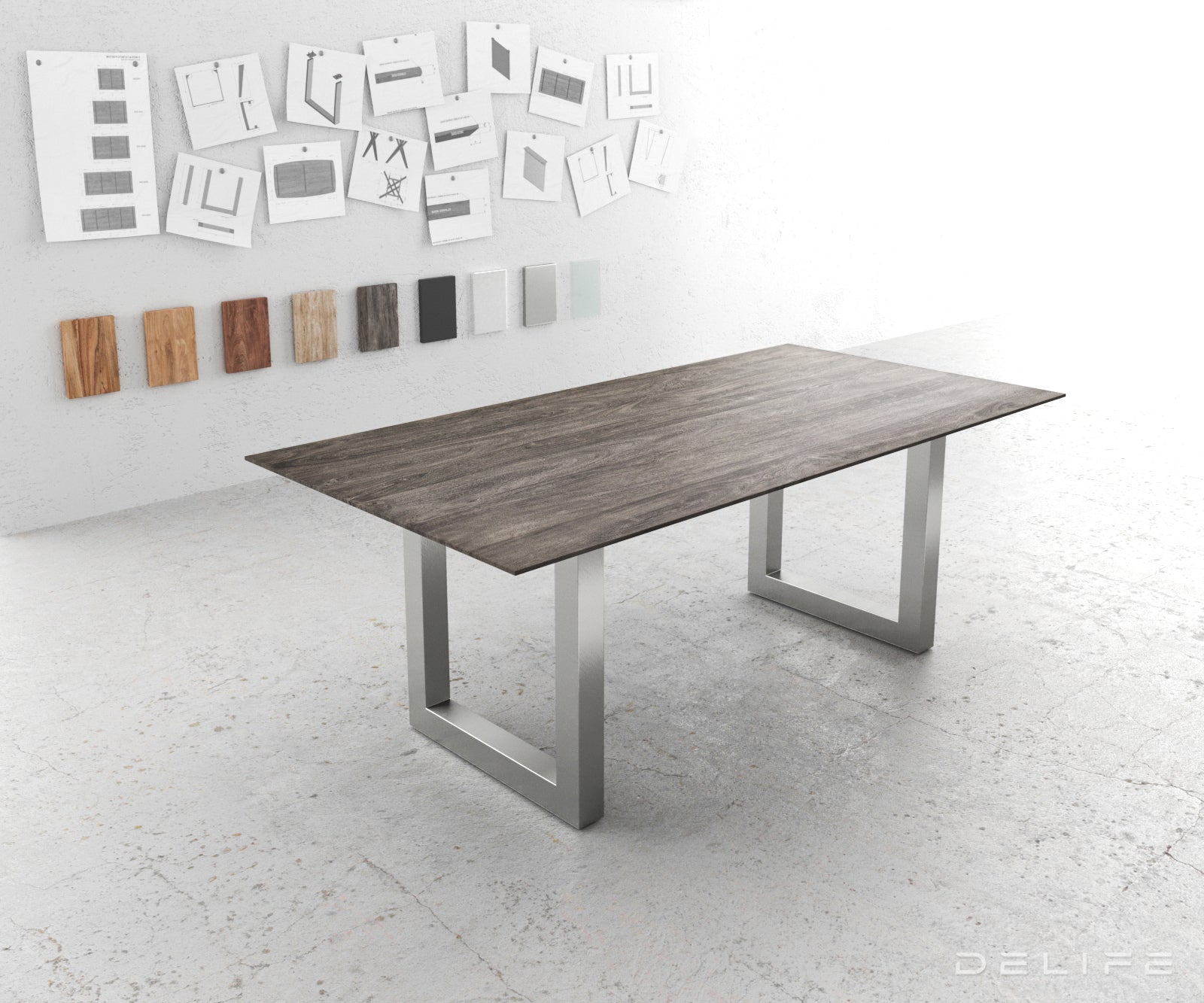 Jedilna miza Edge 2, Material: Akacija