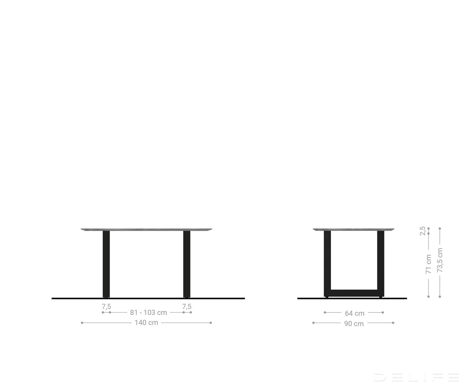 Jedilna miza Edge 2, Material: Akacija