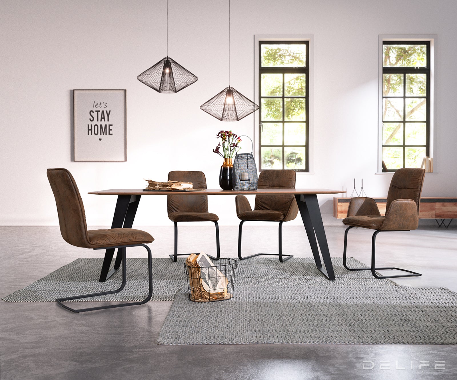 Jedilna miza Edge 2, Material: Akacija