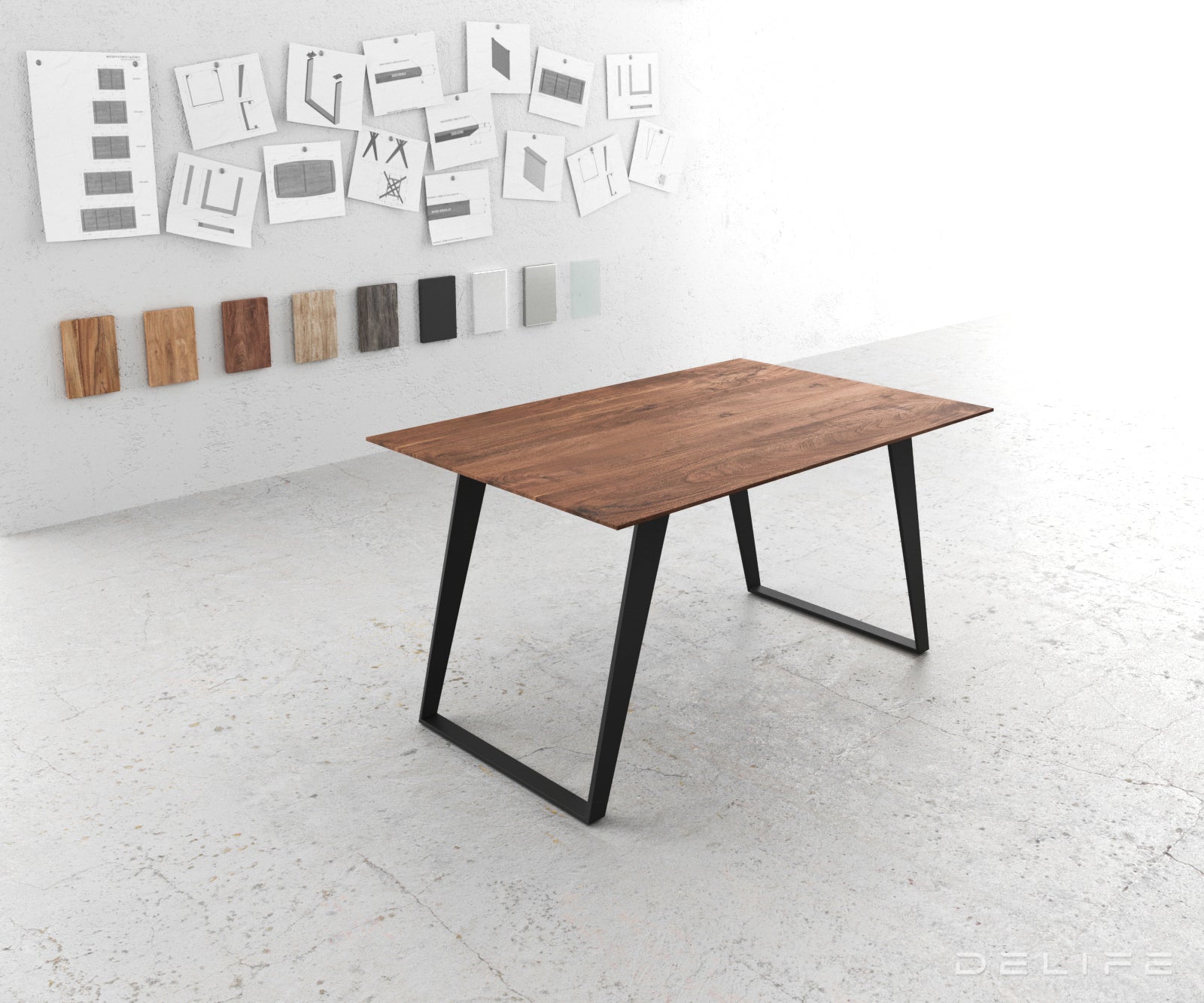 Jedilna miza Edge 2, Material: Akacija