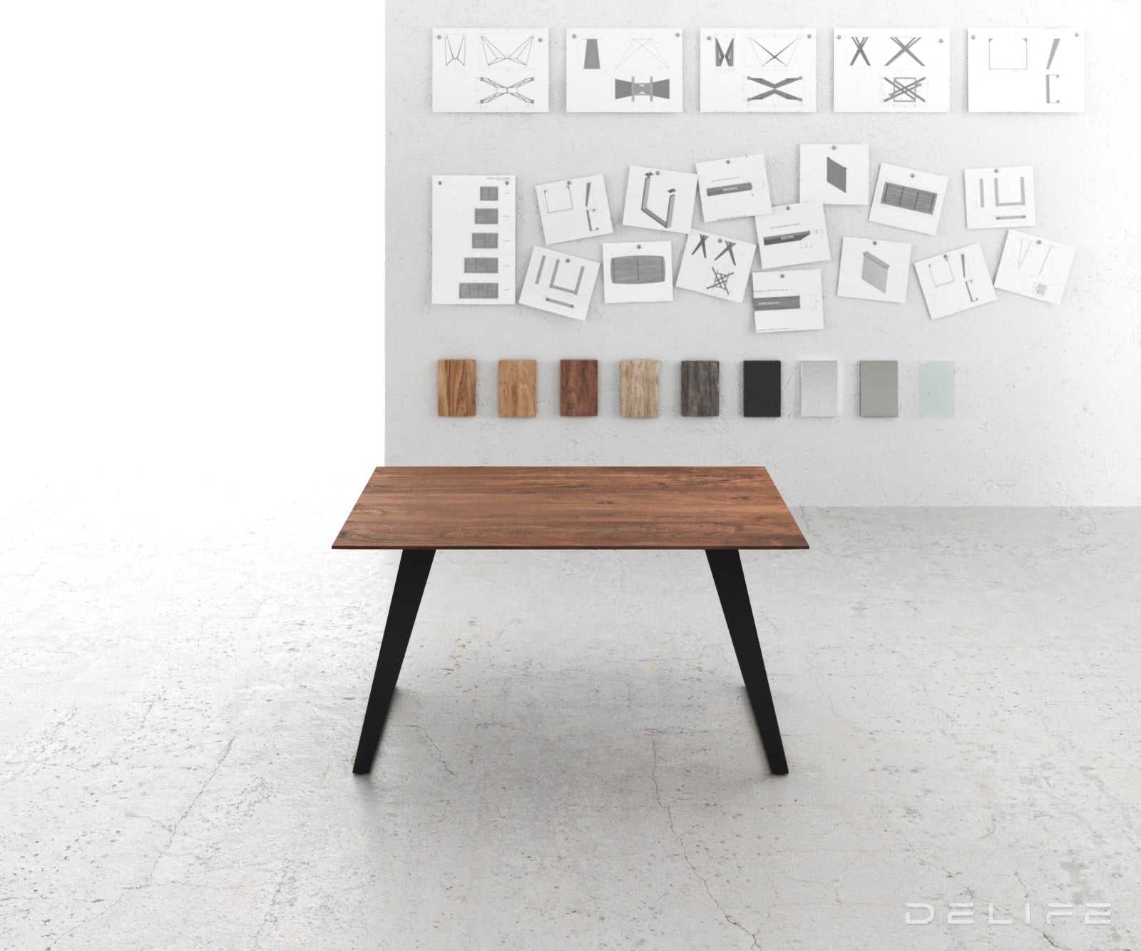 Jedilna miza Edge 2, Material: Akacija