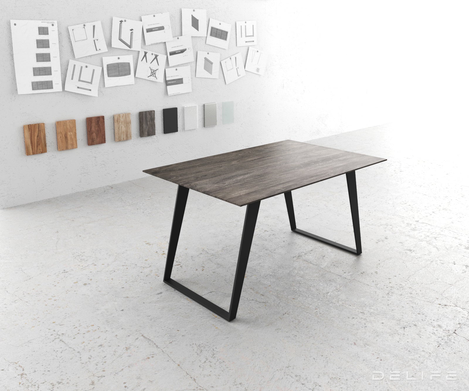 Jedilna miza Edge 2, Material: Akacija