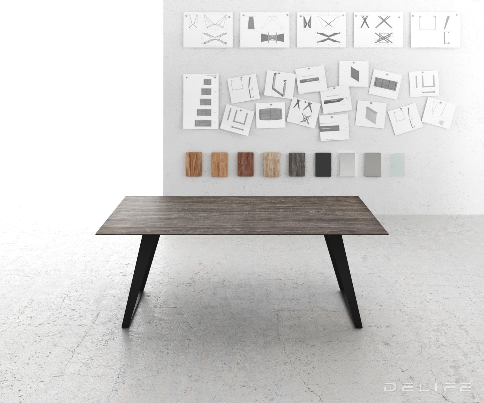 Jedilna miza Edge 2, Material: Akacija