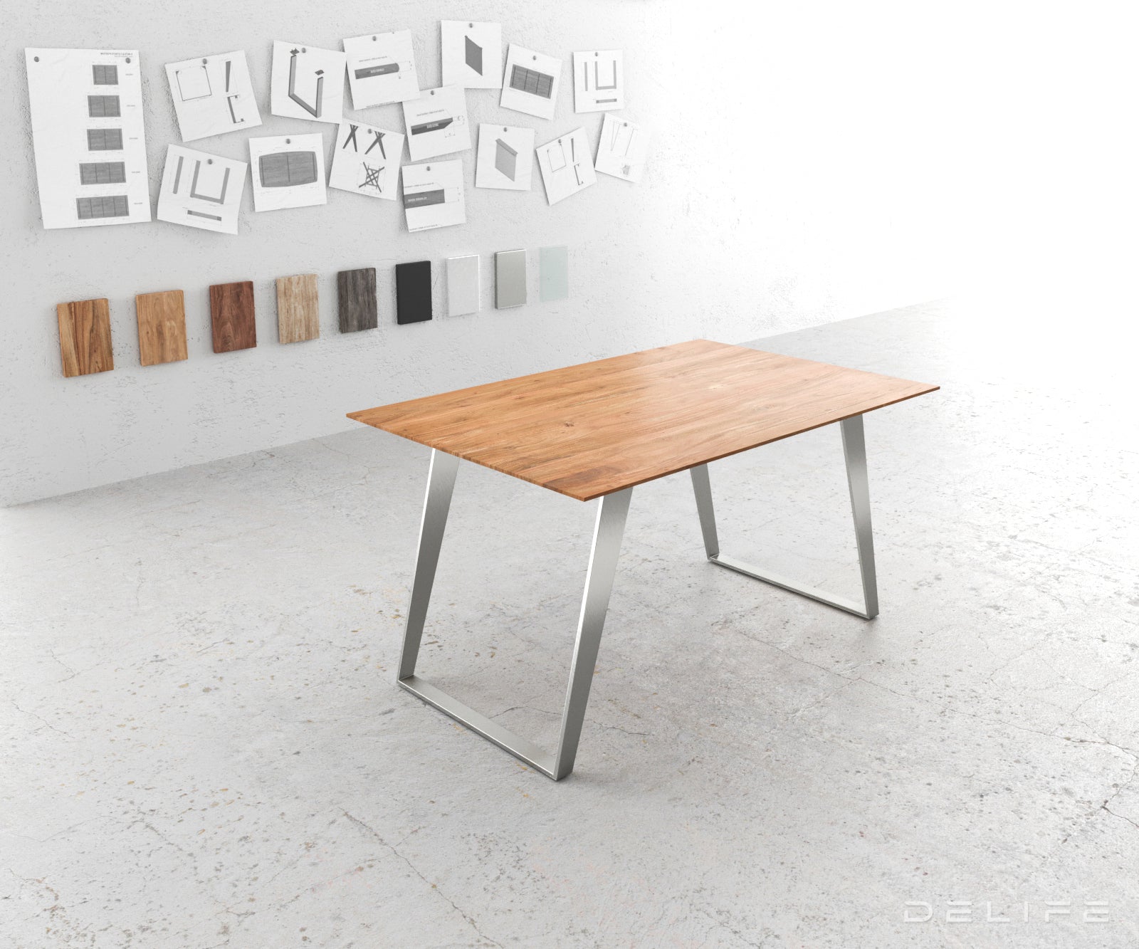 Jedilna miza Edge 2, Material: Akacija