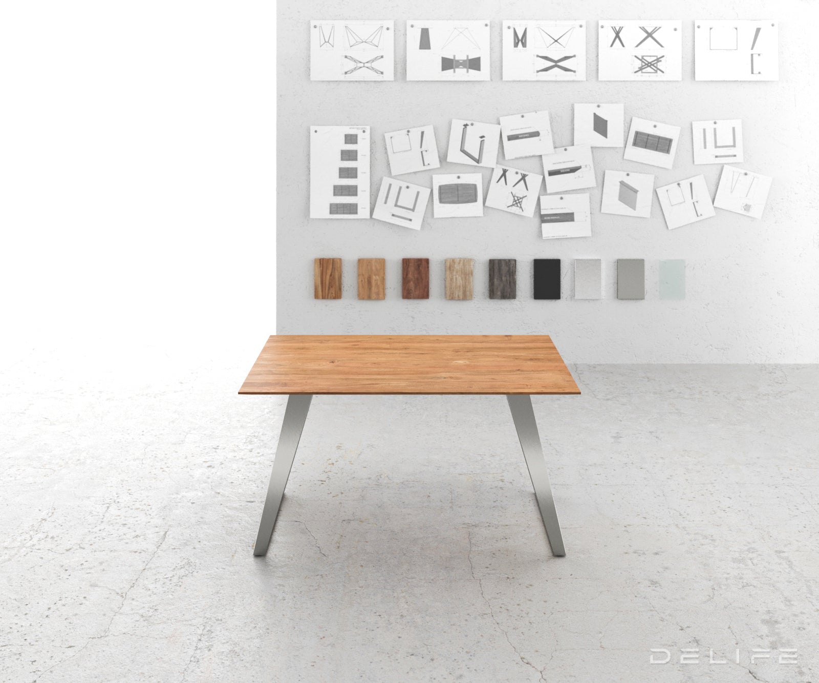 Jedilna miza Edge 2, Material: Akacija