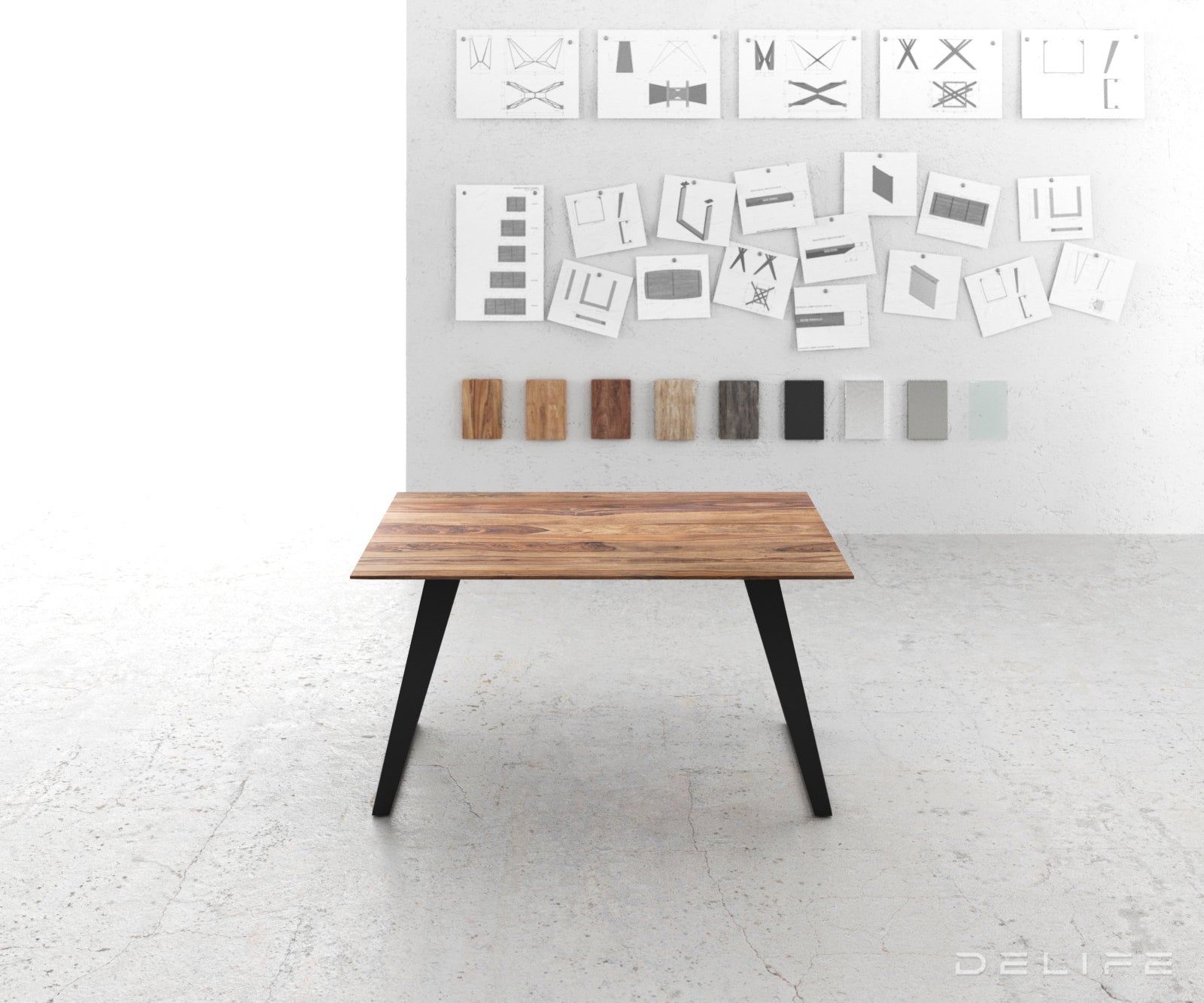 Jedilna miza Edge 2, Material: Akacija