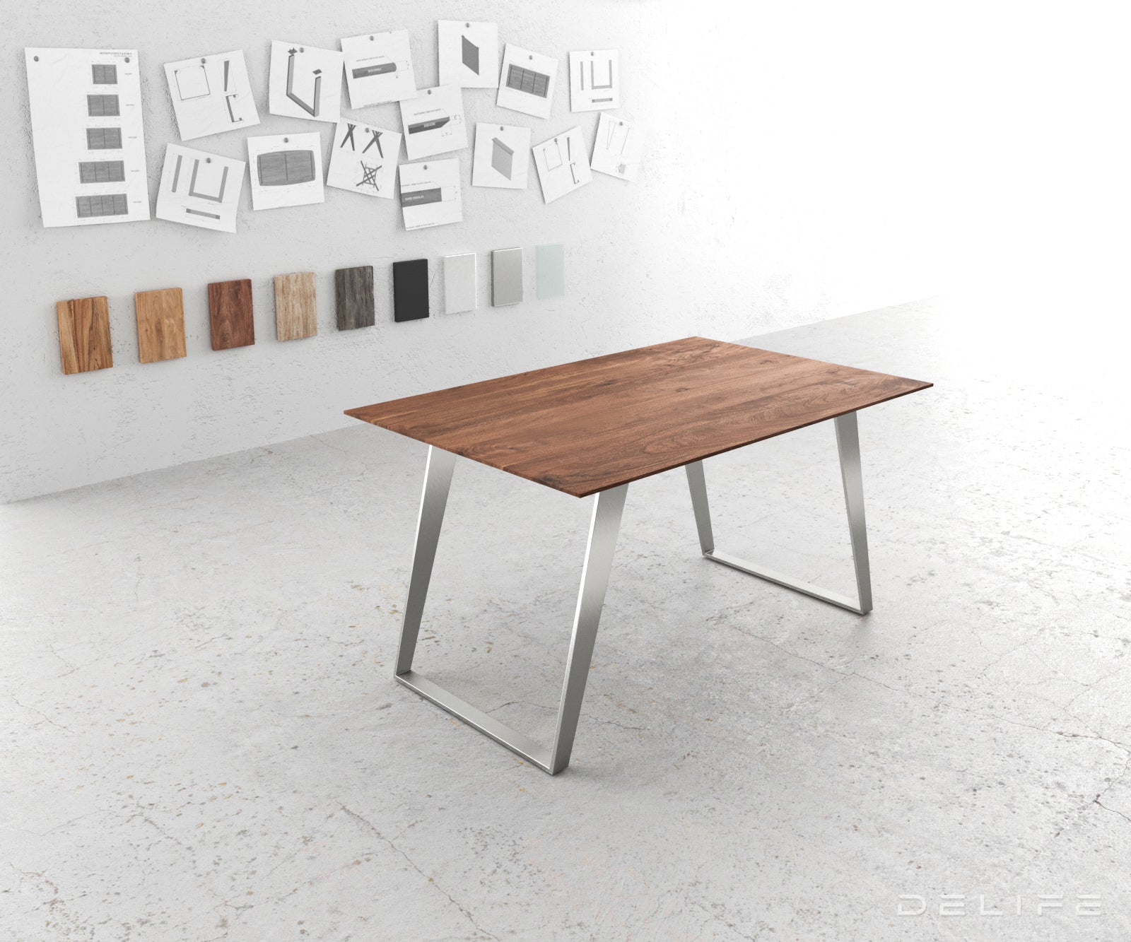 Jedilna miza Edge 2, Material: Akacija