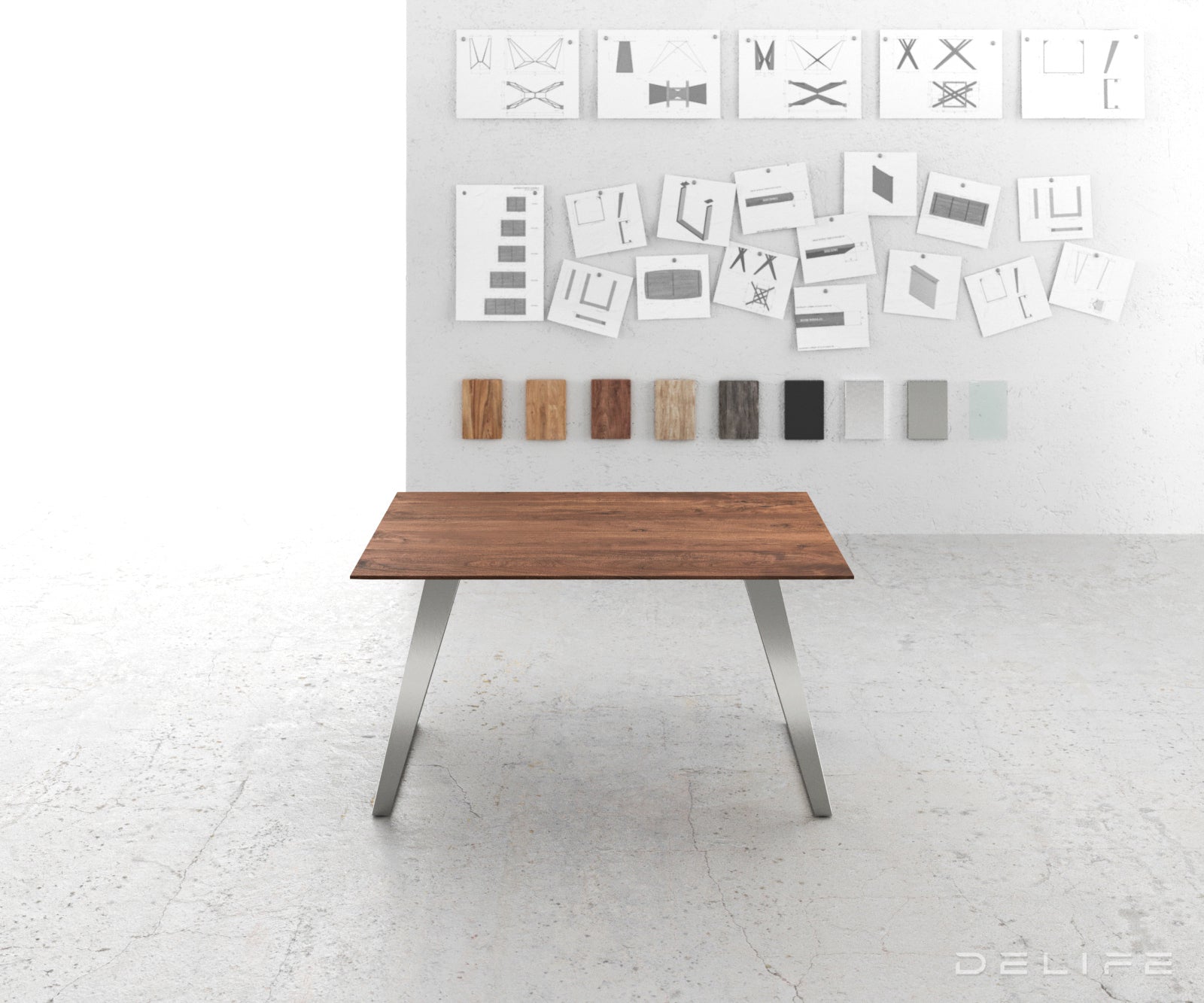 Jedilna miza Edge 2, Material: Akacija